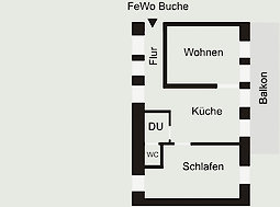 Grundriss - Ferienwohnung Buche